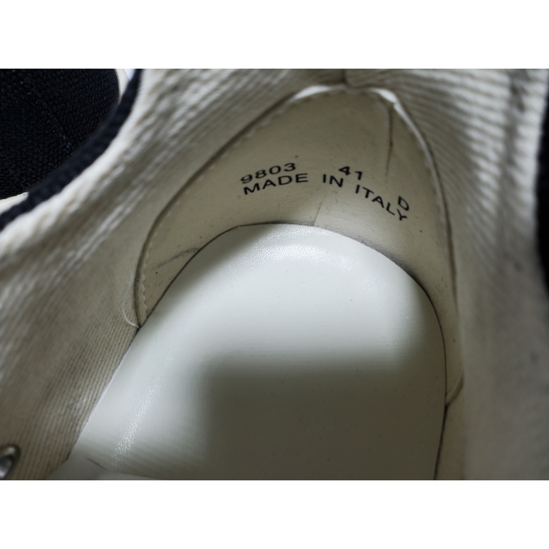 Rick Owens DRKSHDW Canvas Low Top Black Milk DU01B7802 DMW1 911