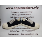 Rick Owens DRKSHDW Canvas Low Top Black Milk DU01B7802 DMW1 911