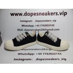 Rick Owens DRKSHDW Canvas Low Top Black Milk DU01B7802 DMW1 911