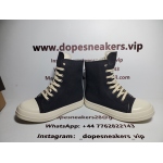 Rick Owens Leather High Top Black Cream RU01B1890