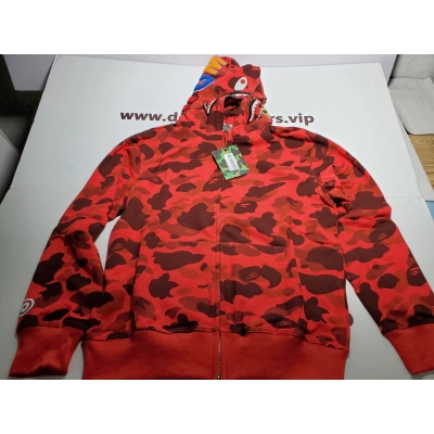 BAPE Color Camo Shark Zip Hoodie Red 4580793322511 02
