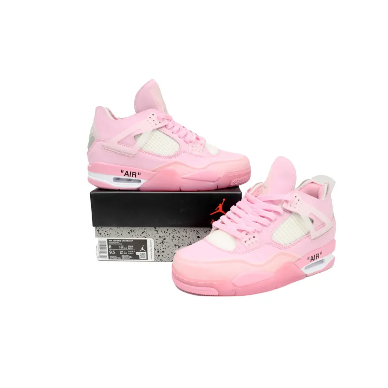 OFF White x Air Jordan 4 Pink Co Branding  CV9388-105 