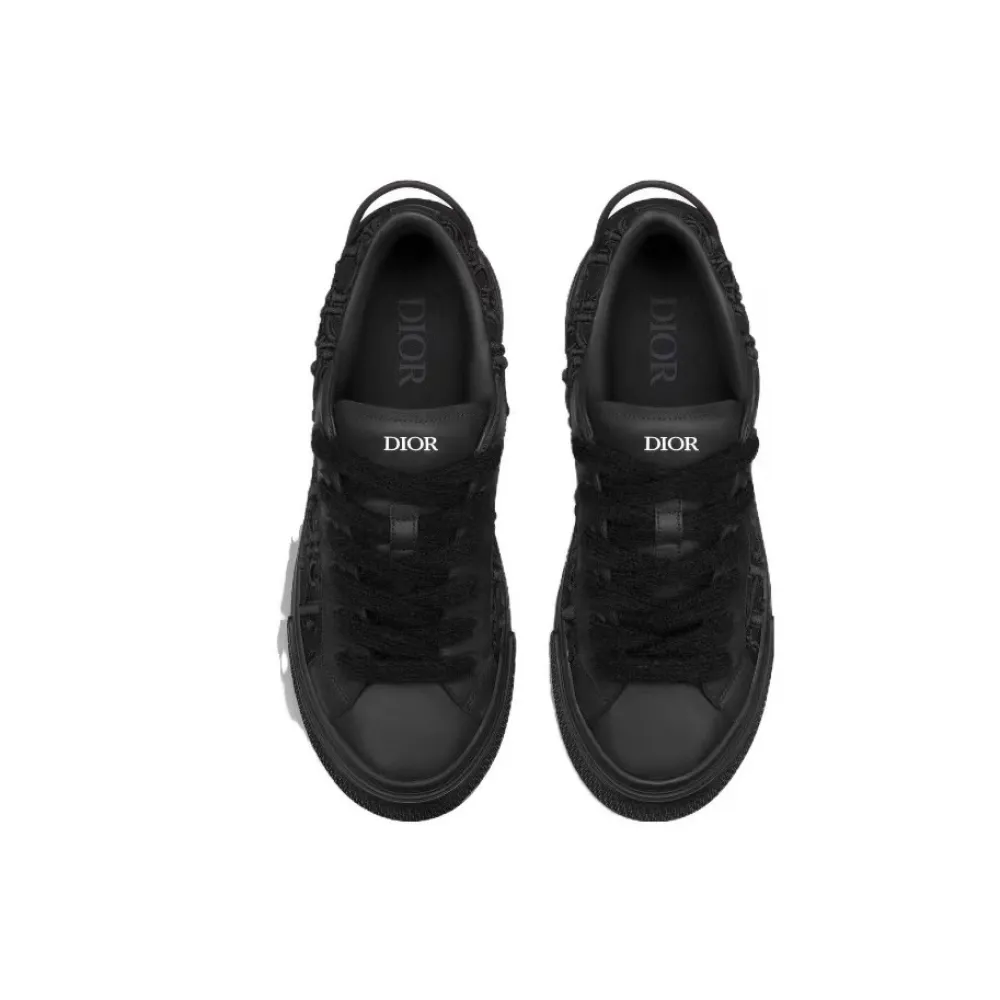 Dior B33 Sneaker Black Smooth Calfskin Oblique Raised Embroidery 3SN303ZYQ_H900