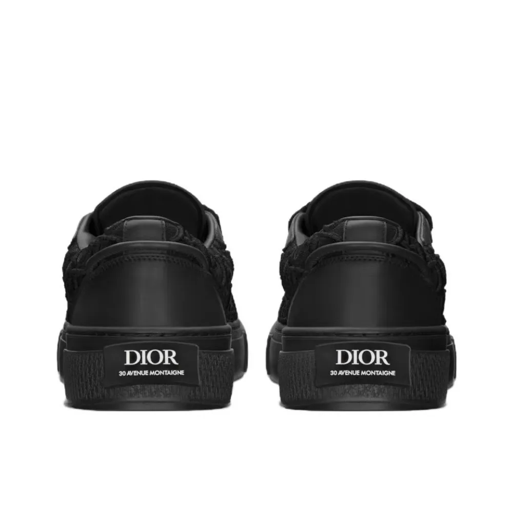 Dior B33 Sneaker Black Smooth Calfskin Oblique Raised Embroidery 3SN303ZYQ_H900