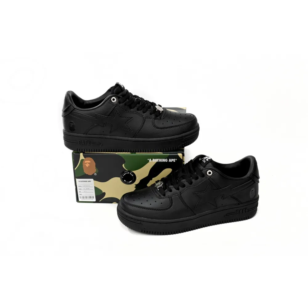 A Bathing Ape Bape Sta Low Black 1J30 -191- 013