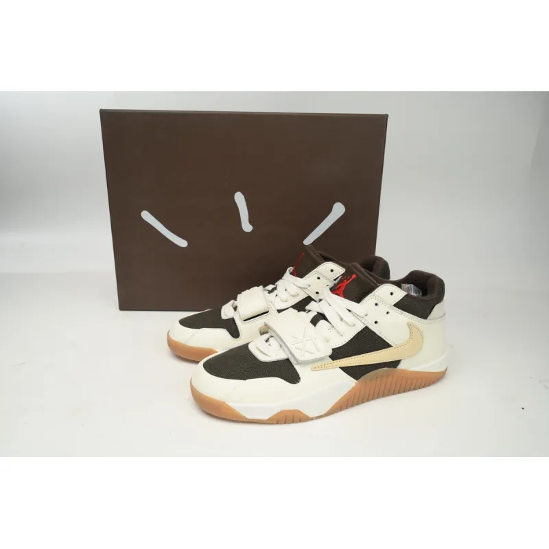 Travis Scott × Nike Jordan Jumpman Jack TR White Brown FZ8117-100 