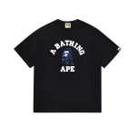 BAPE Sand Camo College T-shirt White-Navy/ Black-Navy