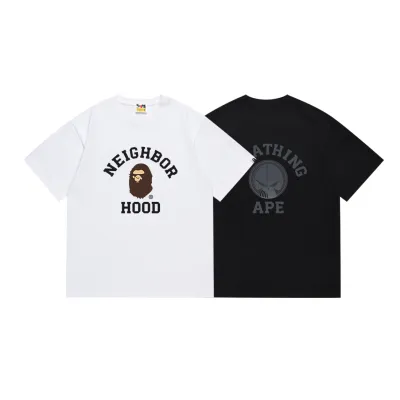 BAPE x Neighborhood T-shirt White/Black 01