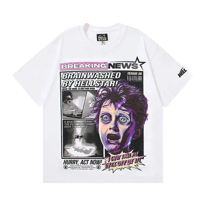 Hellstar Breaking News T-Shirt White