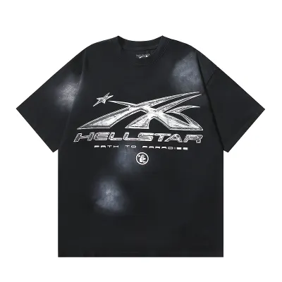 Hellstar Sport Logo Gel Black T-Shirt White 01