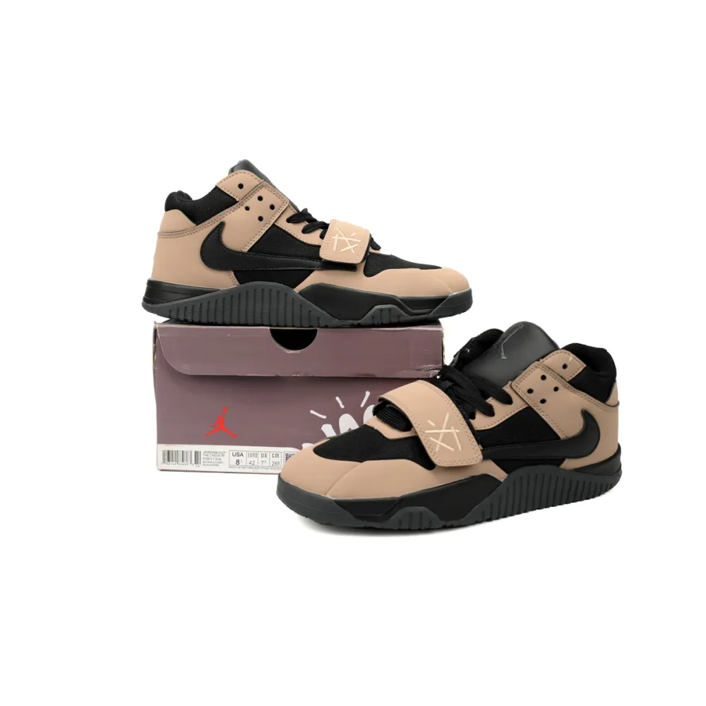 Travis Scott x Air Jordan Cut The Check Brown Black  FZ8117-214