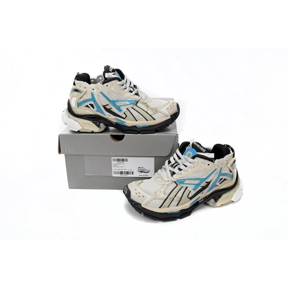 Balenciaga Runner Beige Grey Blue 677402 W5RH6 0312