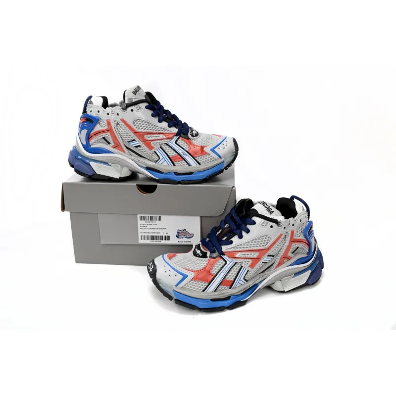 Balenciaga Runner White Blue Orange 677402 W3RB6 1264