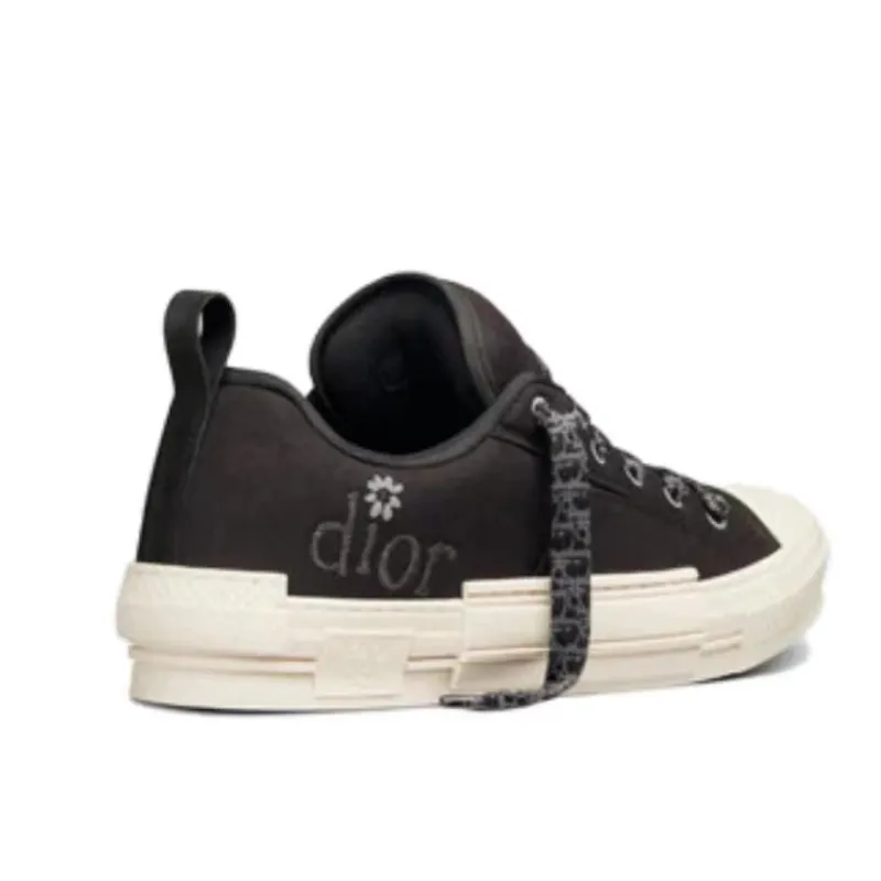 Dior B23 Skater Low Top ERL Black Cotton Canvas 3SN292ZWC_H968