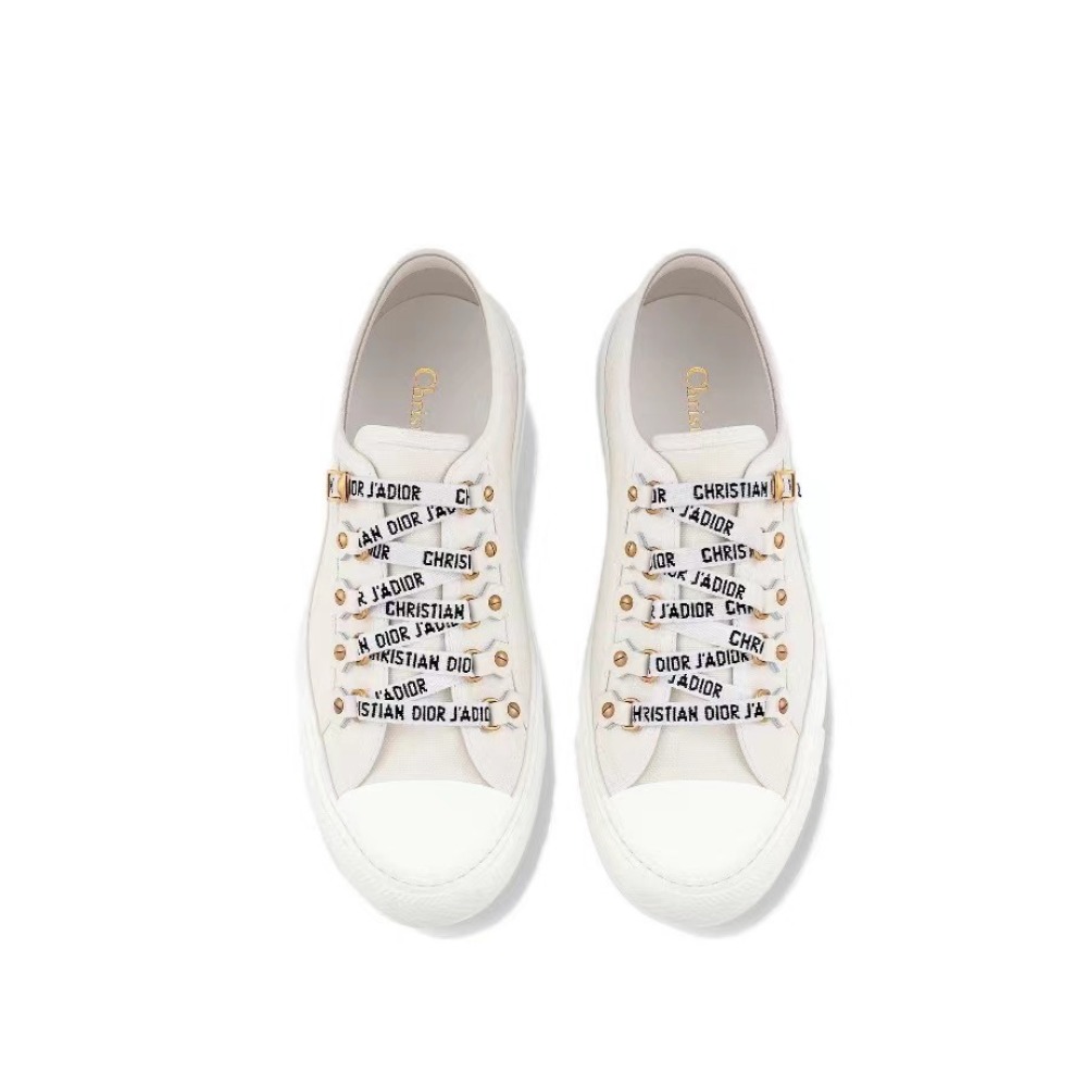 Dior Walk'N'Dior Low Top White Canvas  KCK177CVA_S06W