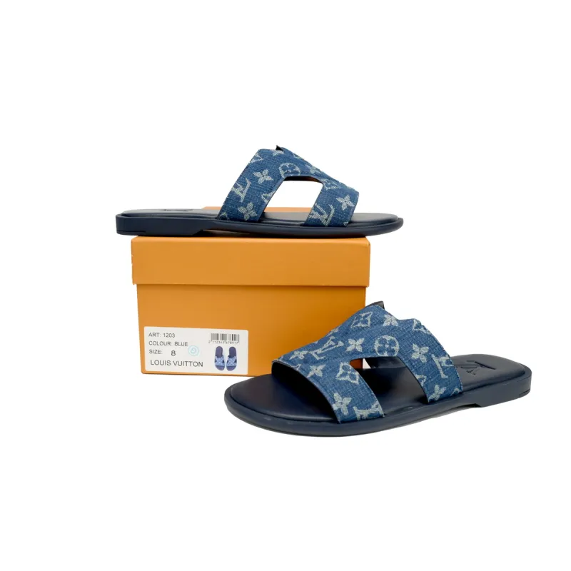 Louis Vuitton Oasis Mules Blue Cloth 1AC69Y