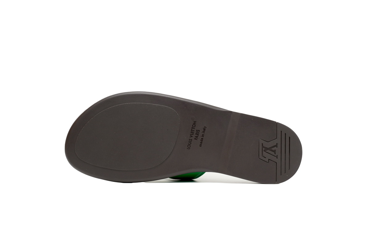Louis Vuitton Oasis Mules Green Glossy Surface