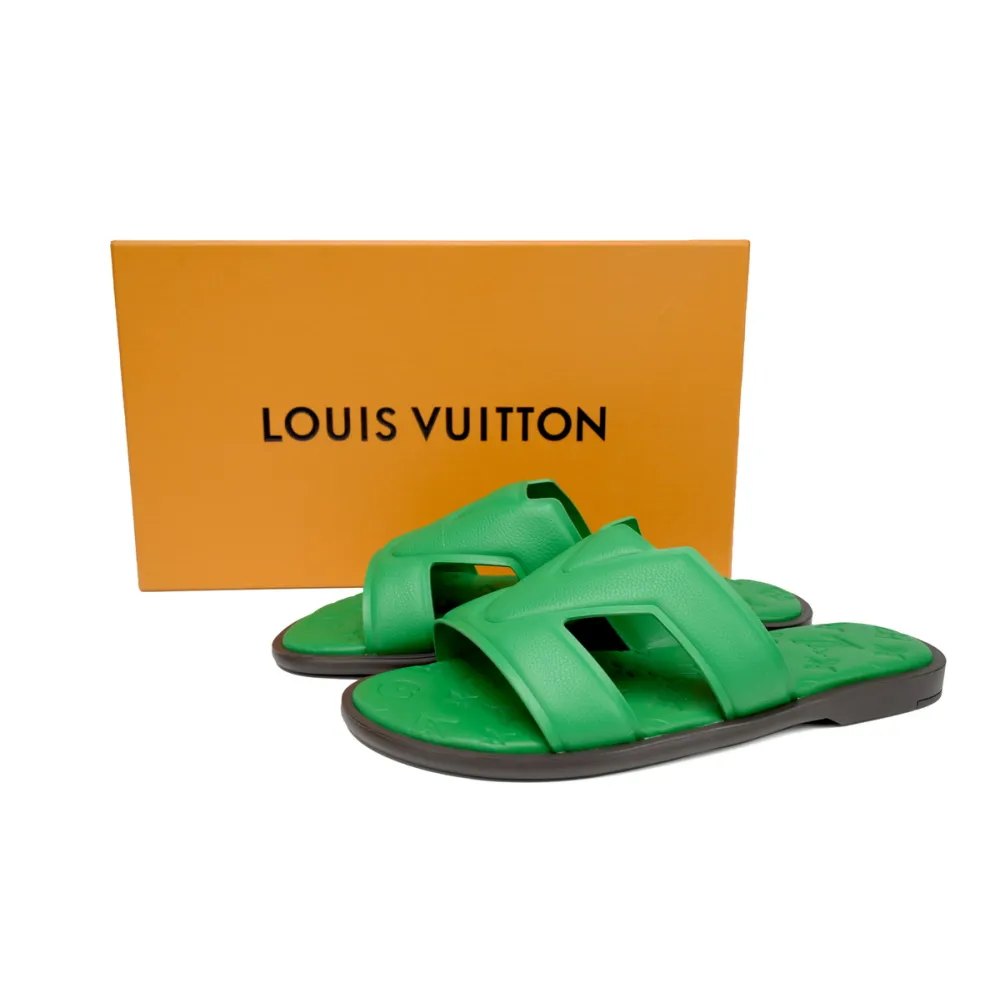 Louis Vuitton Oasis Mules Green Glossy Surface