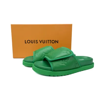 Louis Vuitton Miami Mules Green Embossing 02