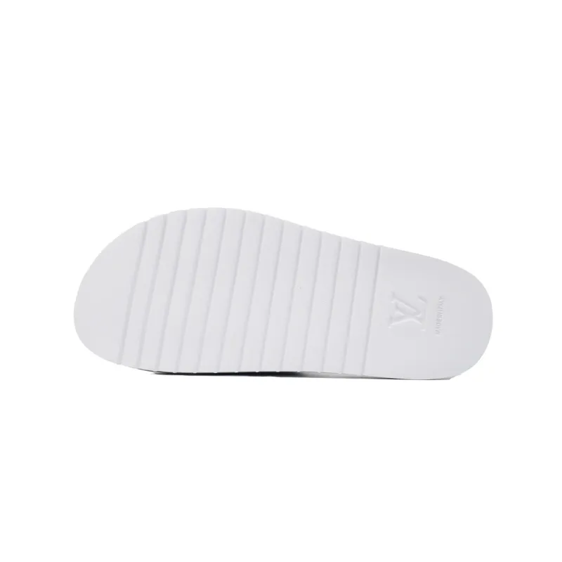 Louis Vuitton Miami Mules White Embossing