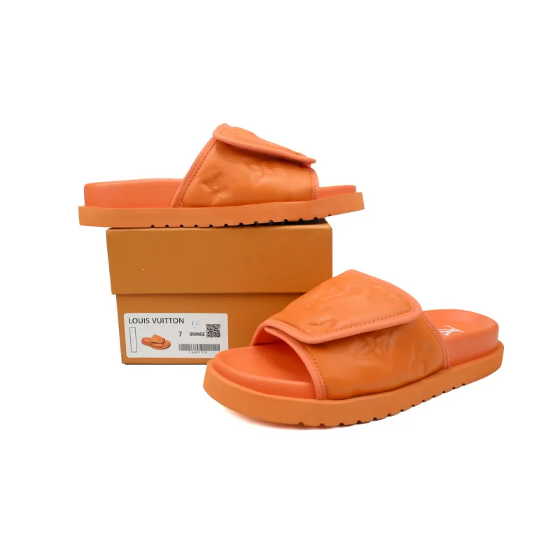 Louis Vuitton Miami Mules Yellow Embossing