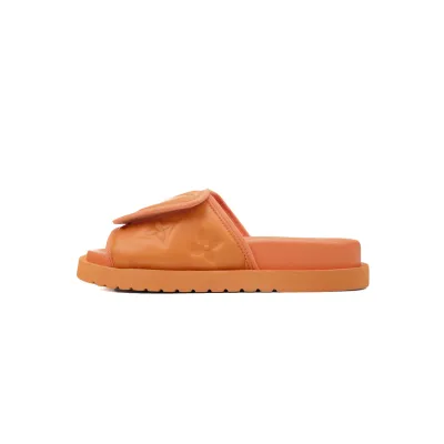 Louis Vuitton Miami Mules Yellow Embossing 01