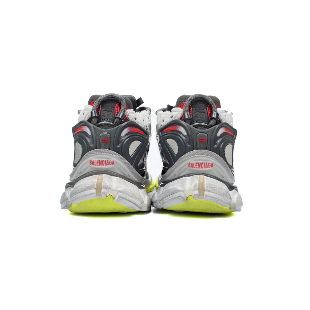  Balenciaga Runner White Black and Red 677402 W3RB2 9167