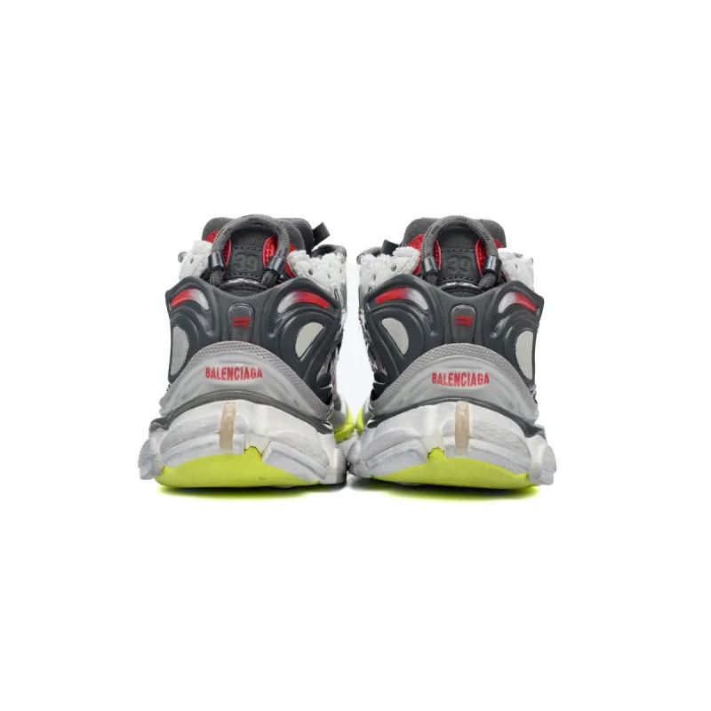  Balenciaga Runner White Black and Red 677402 W3RB2 9167