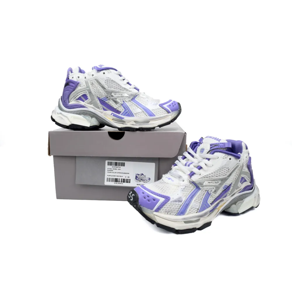Balenciaga Runner White Purple 677402 W3RB2 5901