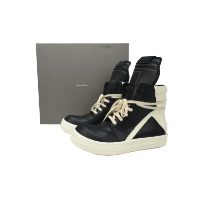 Rick Owens RO Geobasket Black and White RU02C7894LCGLPO-7511 02