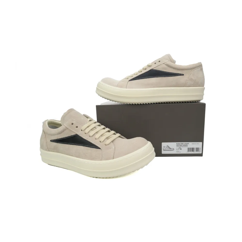 Rick Owens Wmns Luxor Vintage Low 'Milk Black' 