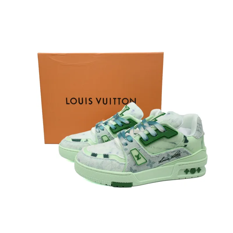  LOUIS VUITTON Trainer Green 1ACVNZ