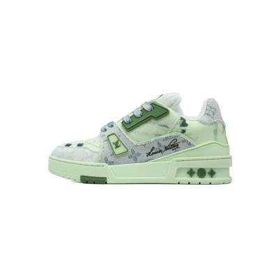  LOUIS VUITTON Trainer Green 1ACVNZ 01