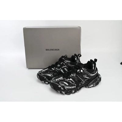Balenciaga Track Black Black-And-White Painting  542023 W3SR2 2315 02