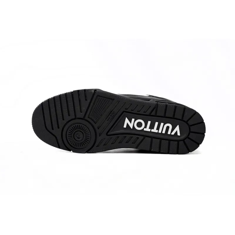 Louis Vuitton Trainer All Black Embossing