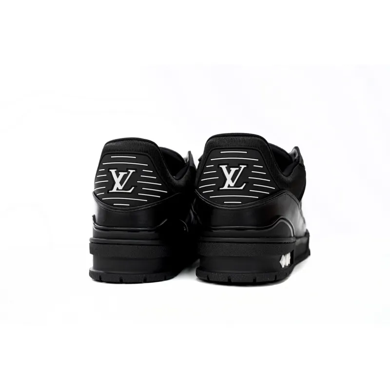 Louis Vuitton Trainer All Black Embossing