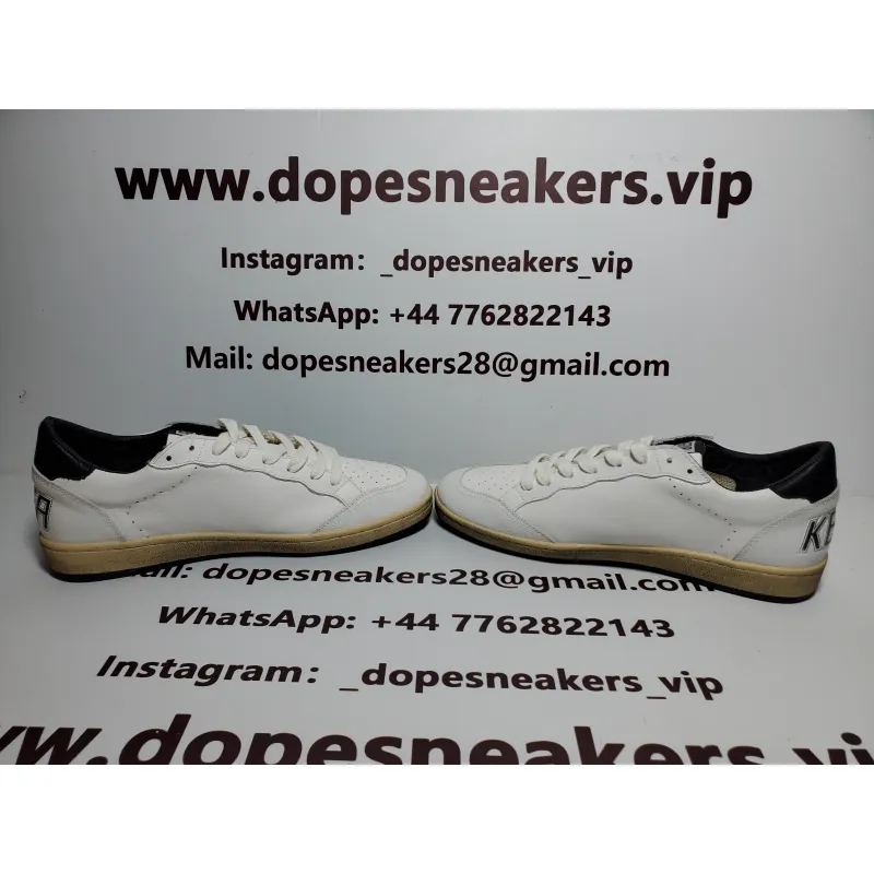 Golden Goose Superstar In White Nappa With Black Star