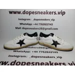 Golden Goose Superstar In White Nappa With Black Star