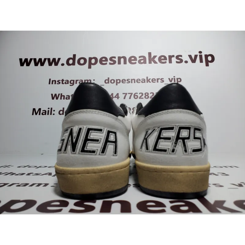 Golden Goose Superstar In White Nappa With Black Star