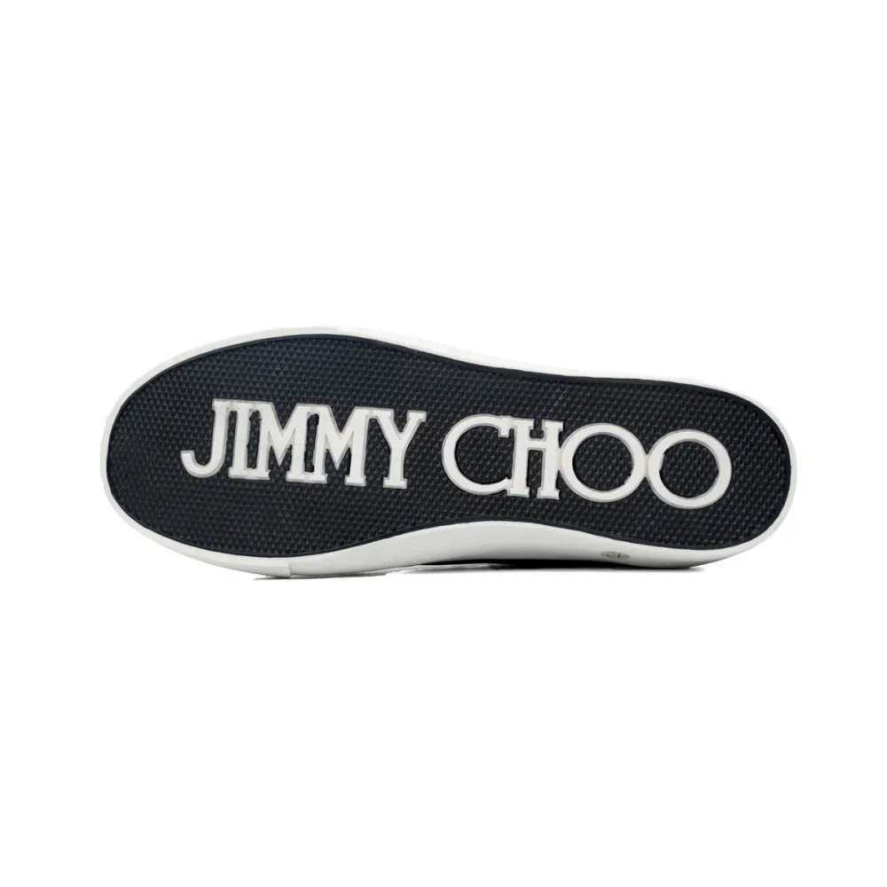Jimmy Choo Palma Maxi Black and Latte Canvas Platform Trainers PALMAMAXIFCYE013921