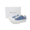 Women's Jimmy Choo Palma Maxi Blue Canvas Platform Trainers