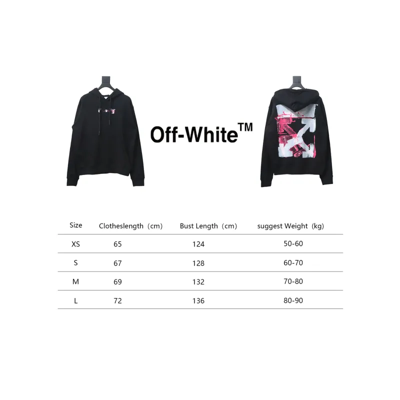 Off-white acrylic arrow hoodie