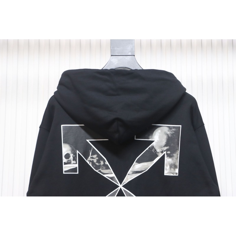 Off-white Caravaggio black and white religious hoodie