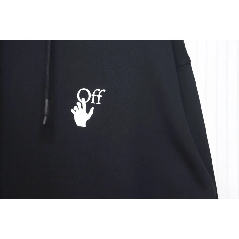Off-white Caravaggio black and white religious hoodie