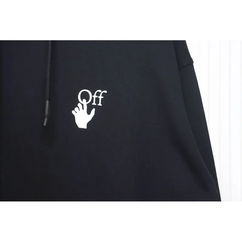 Off-white Caravaggio black and white religious hoodie