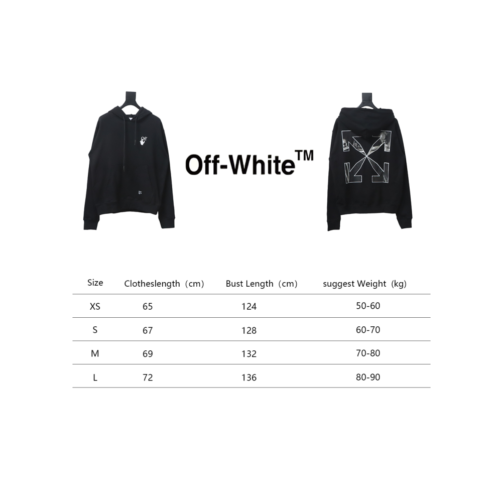 Off-white Caravaggio black and white religious hoodie