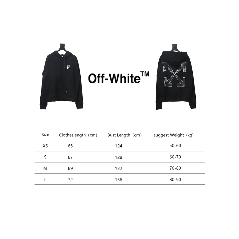 Off-white Caravaggio black and white religious hoodie
