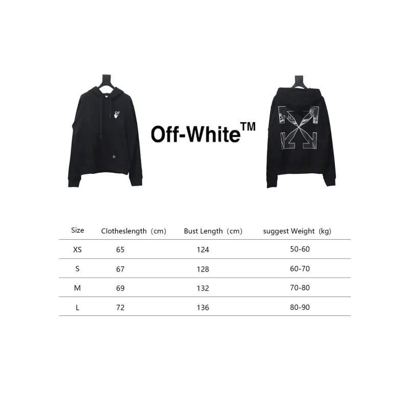 Off-white Caravaggio black and white religious hoodie