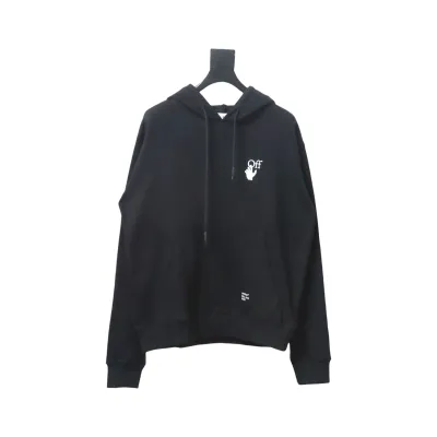 Off-white Caravaggio black and white religious hoodie 01