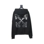 Off-white Caravaggio black and white religious hoodie